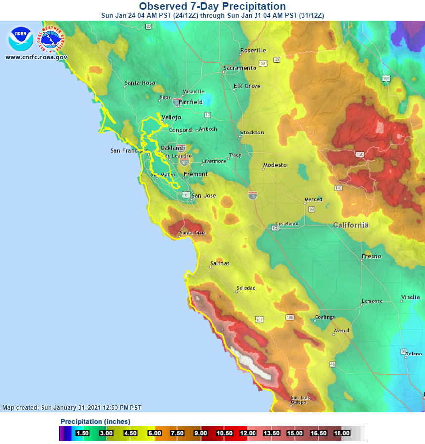 rainfall atmospheric totals estimated